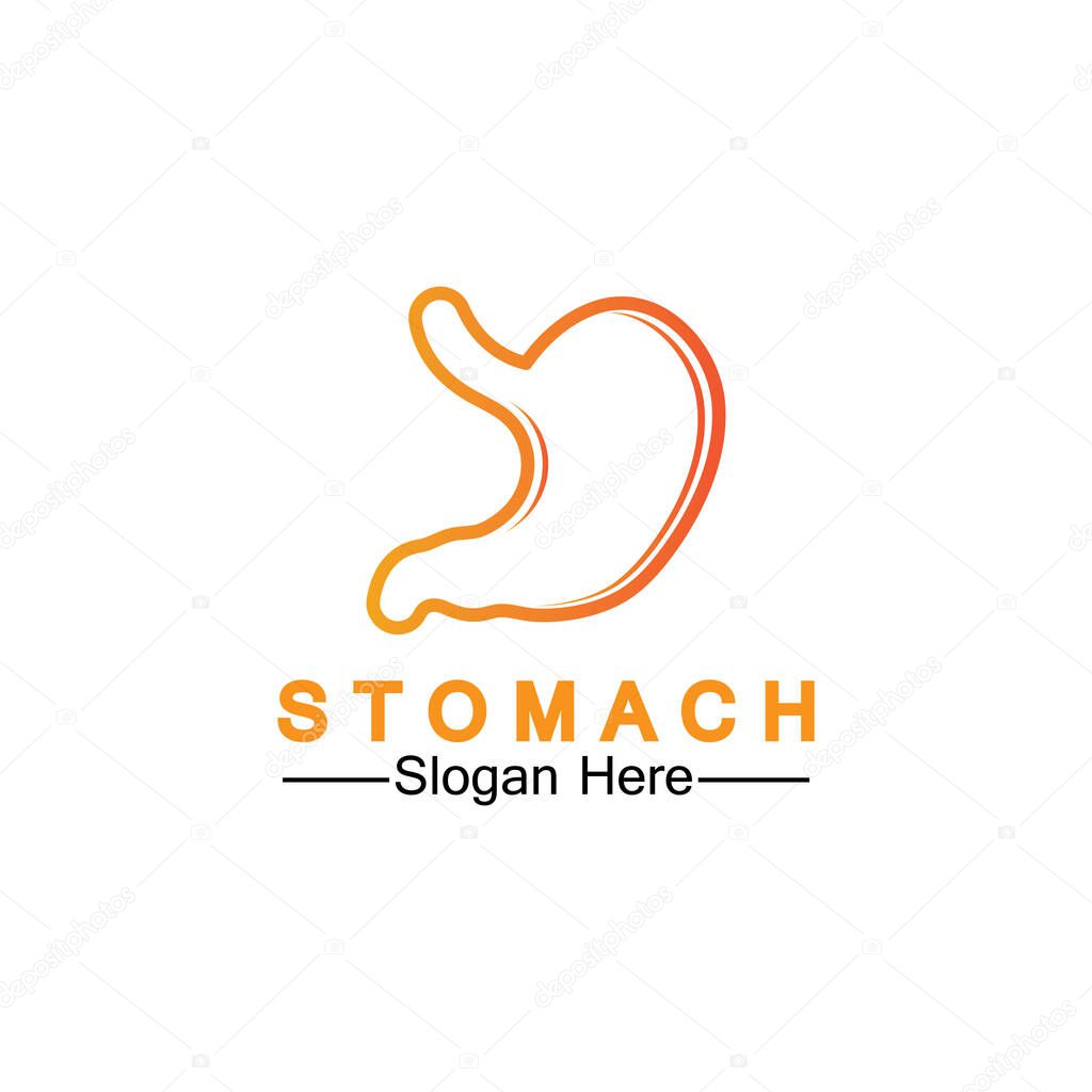 Stomach Health Logo vector illustration design - creative Gastroenterology Healthy Logo element icon, Stomach healthcare icon vector template