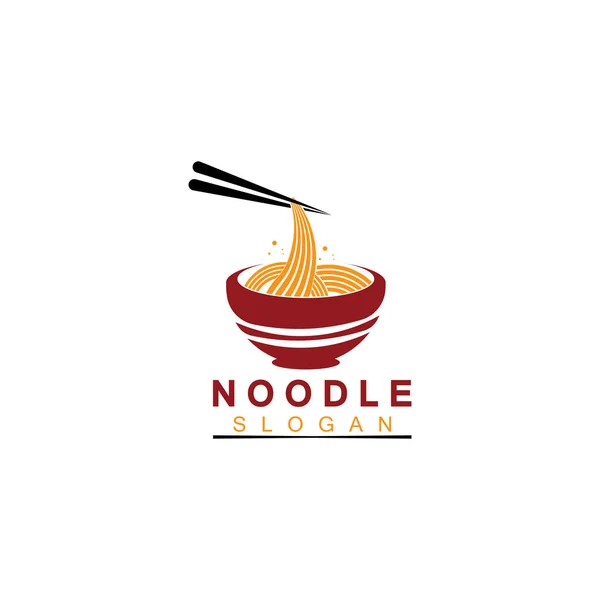 Logo Nudle Vektor Ikona Šablona Designu Ilustrace Vhodné Pro Jakékoli — Stockový vektor