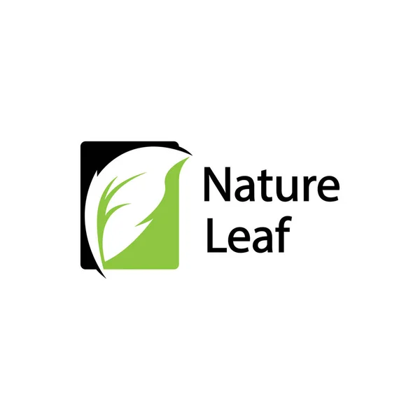 Blad Logo Ontwerp Vector Voor Natuur Symbool Template Bewerkbaar Groene — Stockvector