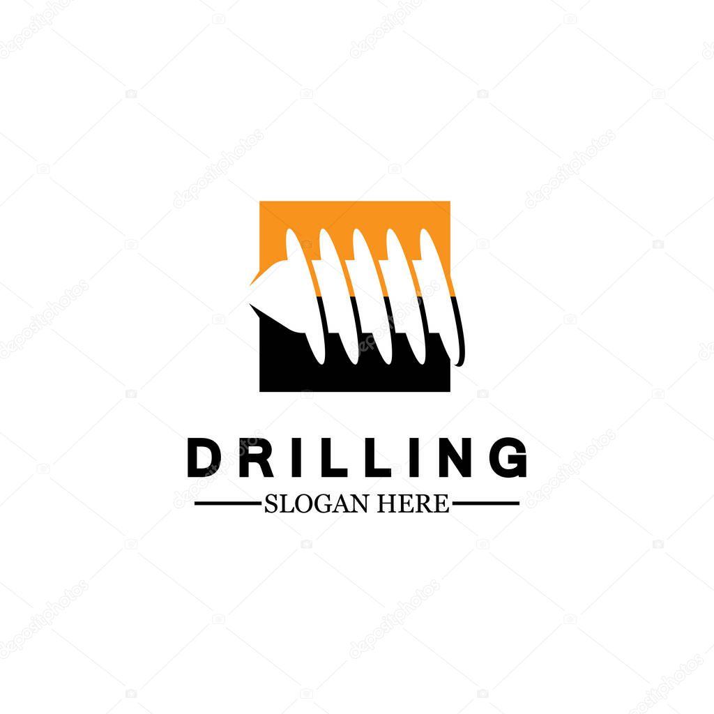 Drill logo icon design template ,Logo for mining / business / bore / drilling business / oil drilling. Other companies. Vector illustration.