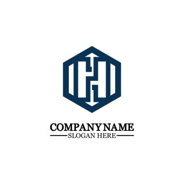 Soyut harf H Hexagon vektör logo dizayn şablonu. İmkânsız yazı tipi, sembol, alfabe, harf H