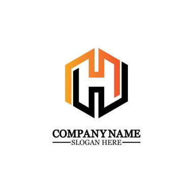 Soyut harf H Hexagon vektör logo dizayn şablonu. İmkânsız yazı tipi, sembol, alfabe, harf H