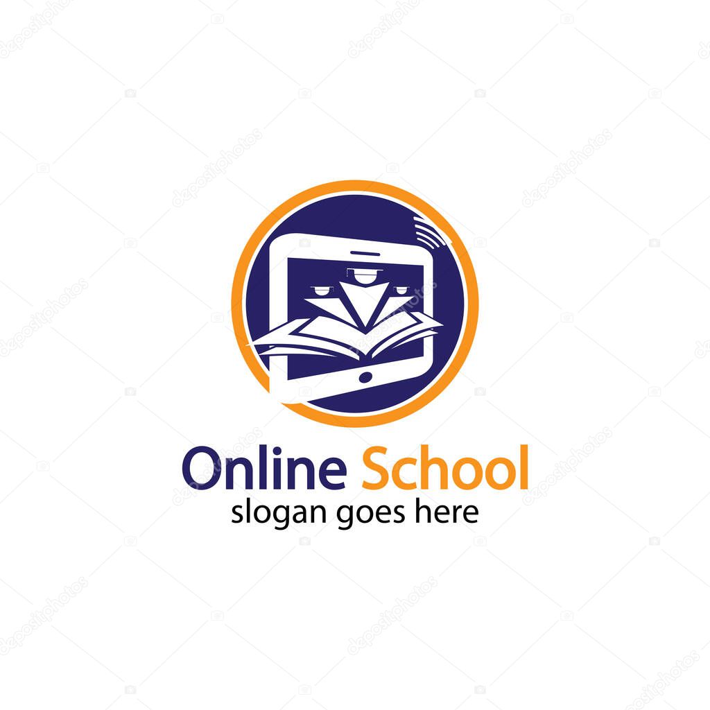 Online Education logo design template. Online course logo design. Online Learning logo