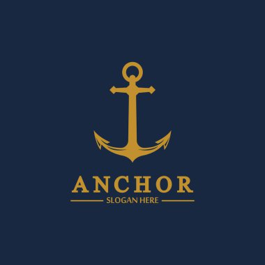 Çapa logosu ve sembol simgeleri uygulama vektör resmi