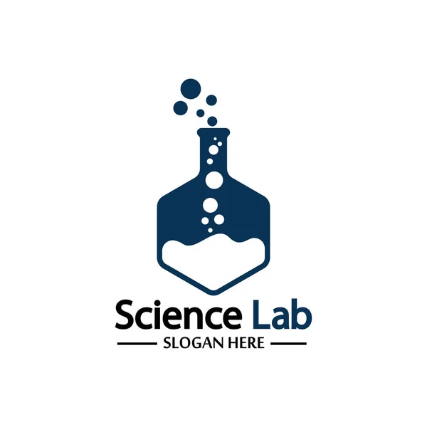 Наукова Лабораторія Logo Lab Логотип Трубки Шаблонний Вектор Дизайну Емблема — стоковий вектор