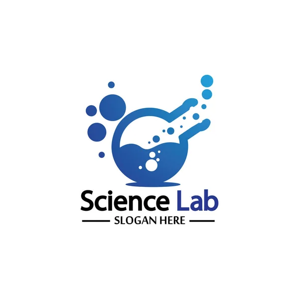 Εργαστήριο Logo Laboratory Tube Λογότυπο Πρότυπο Σχεδιασμός Διάνυσμα Emblem Σχεδιασμός — Διανυσματικό Αρχείο