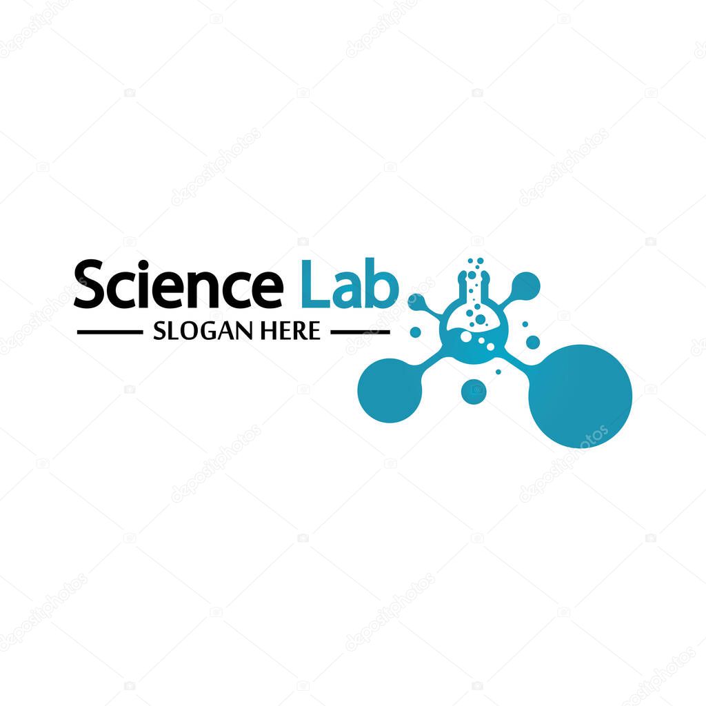 Science Lab logo.Laboratory Tube Logo Template Design Vector, Emblem, Design Concept, Creative Symbol, Icon