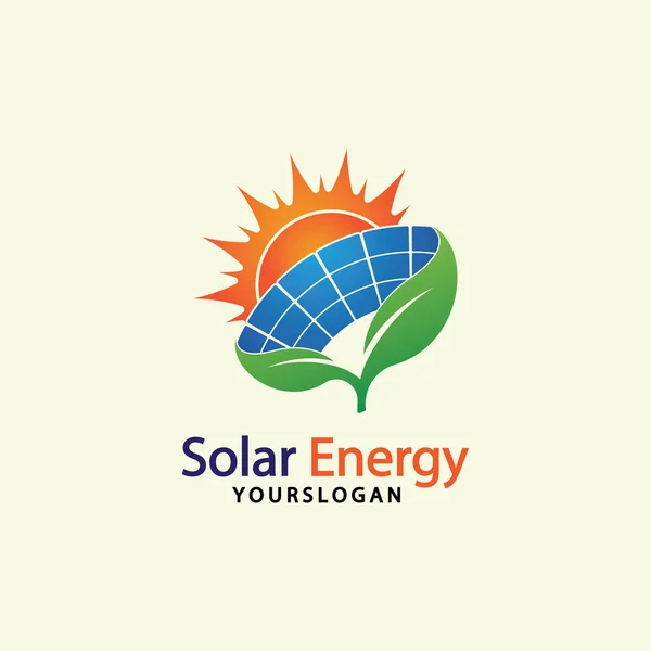 Sun Solar Energy Logo Design Template Solar Tech Logo Designs — Stock Vector