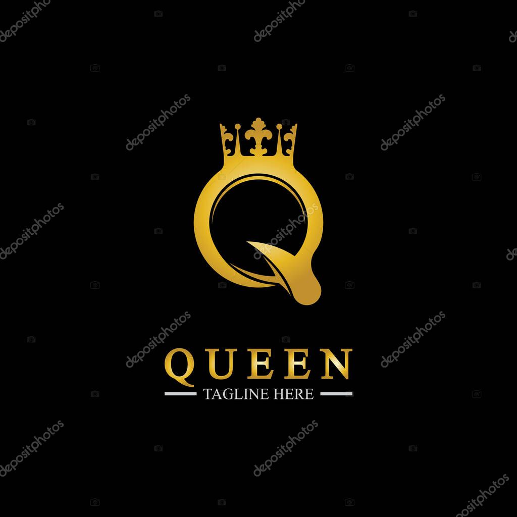 Letter Q Queen Logo Design Inspiration For Business And Company.
