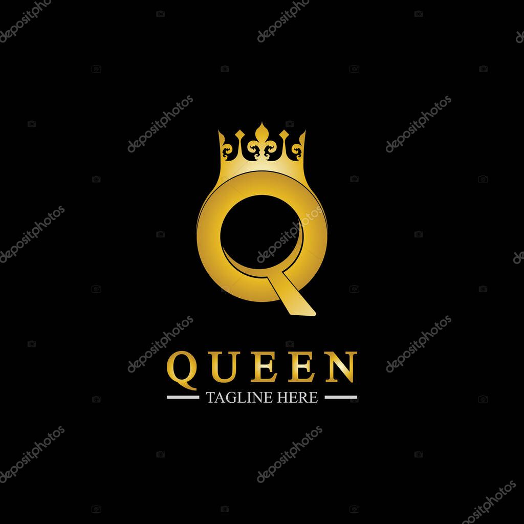Letter Q Queen Logo Design Inspiration For Business And Company.