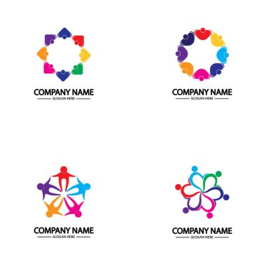 Topluluk, ağ ve sosyal simge tasarım şablonu