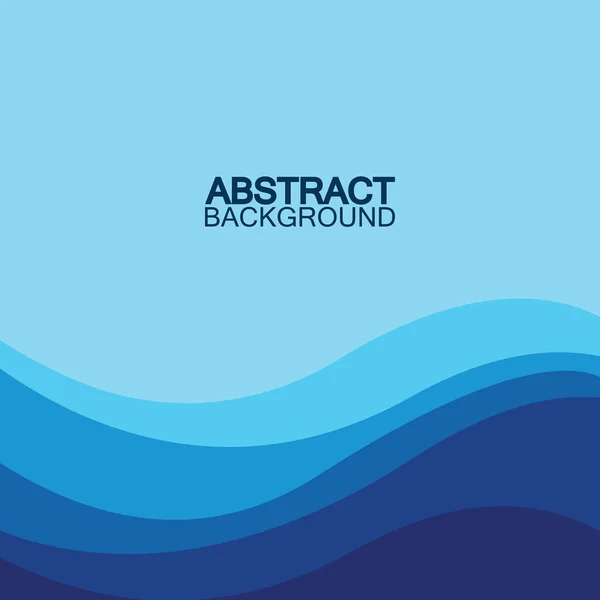 Blue Wave Vector Abstract Background Flat Design Stock Illustration — Stock Vector