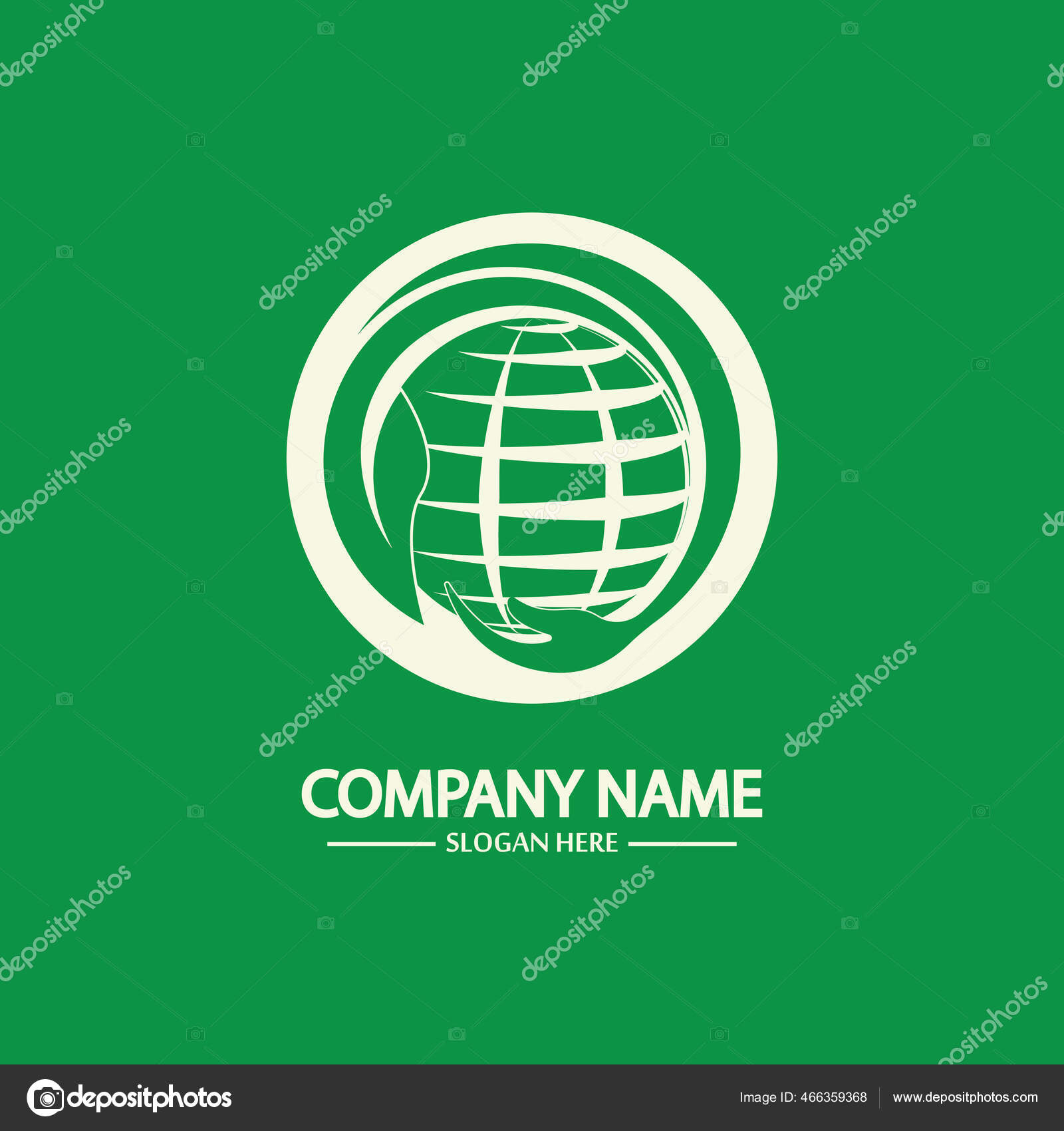Eco World Nature Global Logo Template World Globe Icon Stock Vector Image by ©Sunarko #466359368