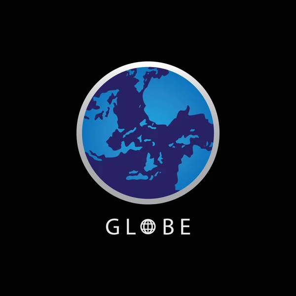 Globe Map Image Vectorielle Logo Terre Ronde Globes Vectoriels Terre — Image vectorielle