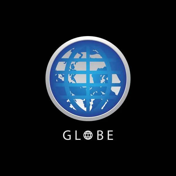 Globe Map Image Vectorielle Logo Terre Ronde Globes Vectoriels Terre — Image vectorielle