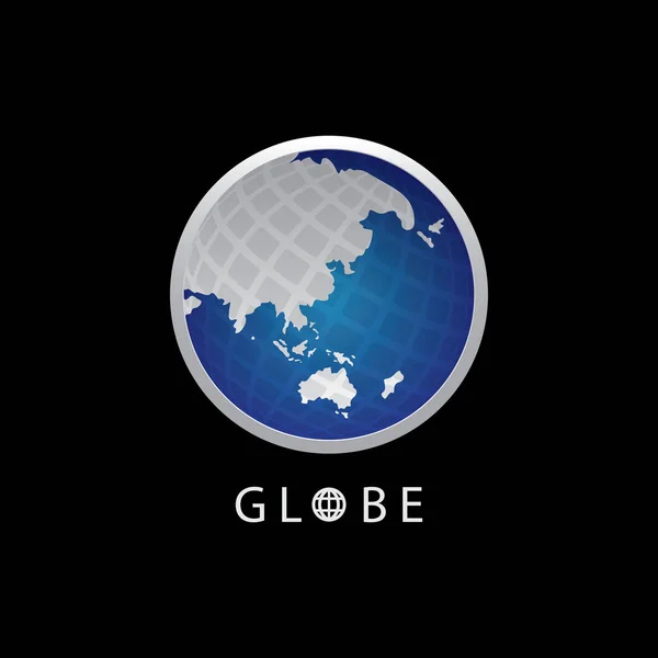 Globe Kaart Rond Aarde Logo Vector Afbeelding Vector Aarde Globes — Stockvector