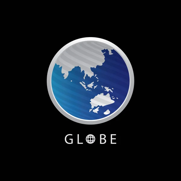 Globe Map Earth Logo Vector Image Vector Earth Globes Isolated — Stock Vector