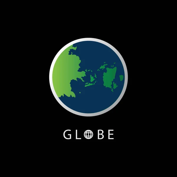 Globe Kaart Rond Aarde Logo Vector Afbeelding Vector Aarde Globes — Stockvector