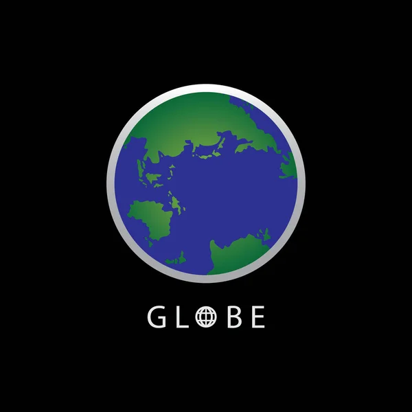 Mapa Globo Redondo Imagem Vetor Logotipo Terra Globos Terra Vetor — Vetor de Stock