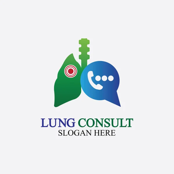 Lungs Consult Logo Σχεδιάζει Διάνυσμα Lungs Forum Πρότυπο Λογότυπο Lungs — Διανυσματικό Αρχείο