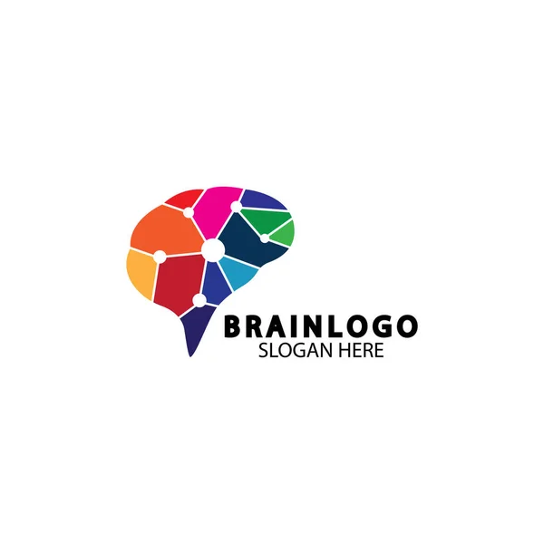 Brain Logo Designs Concept Vector Health Brain Pulse Logo Brain — Stock Vector