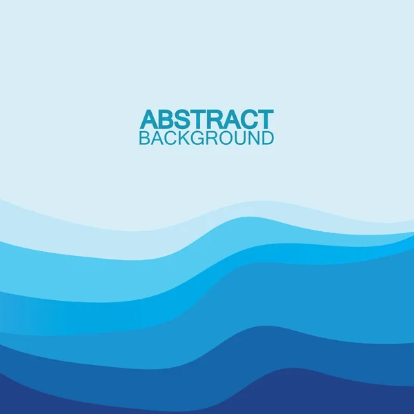 Blue Wave Vector Abstract Background Flat Design Stock Illustration — Stock Vector