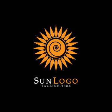 Güneş Vektörü illüstrasyon Simgesi Logo Şablonu tasarımı