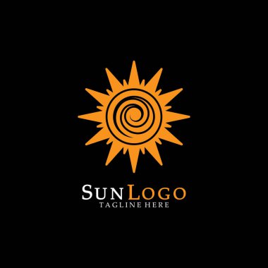 Güneş Vektörü illüstrasyon Simgesi Logo Şablonu tasarımı
