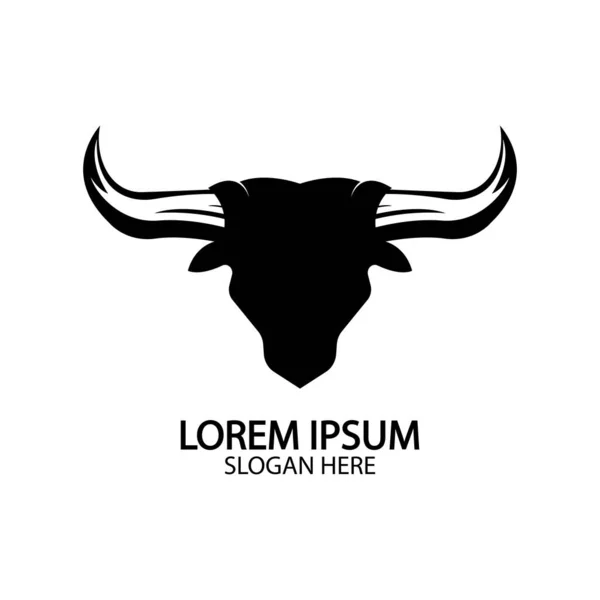 Bull Horn Logo Symbol Template Icons App — Stock Vector