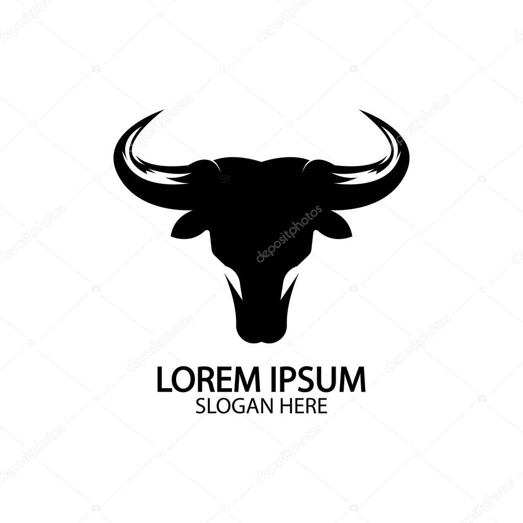 Bull horn logo and symbol template icons app