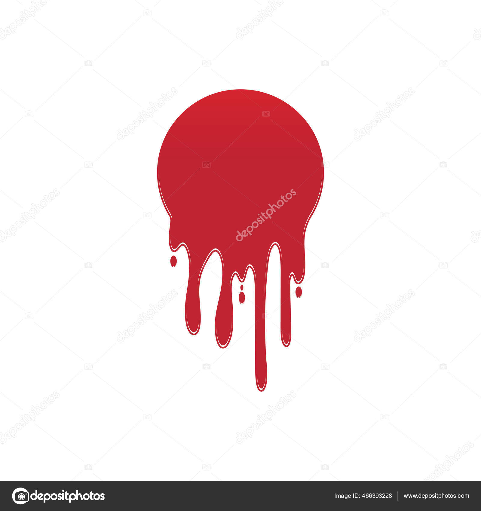Dripping Paint Icon Logo Current Liquid Paint Flows Melted Circle Stock Vector Image by ©Sunarko