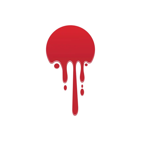 Goteo Del Logotipo Del Icono Pintura Líquido Actual Pintura Fluye — Vector de stock