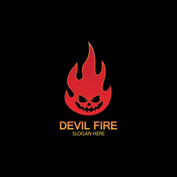 Icône Vectorielle Modèle Logo Fire Devil — Image vectorielle