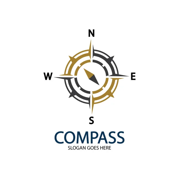 Creative Compass Concept Шаблон Дизайну Логотипу — стоковий вектор