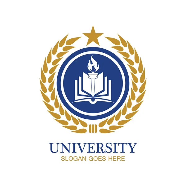 Plantilla Diseño Logotipo Universidad Academia Escuela Curso — Archivo Imágenes Vectoriales