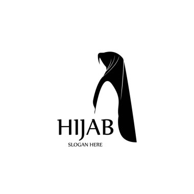 tesettür kadınları siyah siluet vektör simgeleri uygulama-vektörü