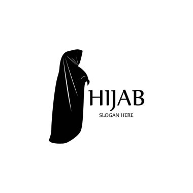 tesettür kadınları siyah siluet vektör simgeleri uygulama-vektörü