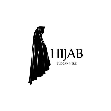 tesettür kadınları siyah siluet vektör simgeleri uygulama-vektörü