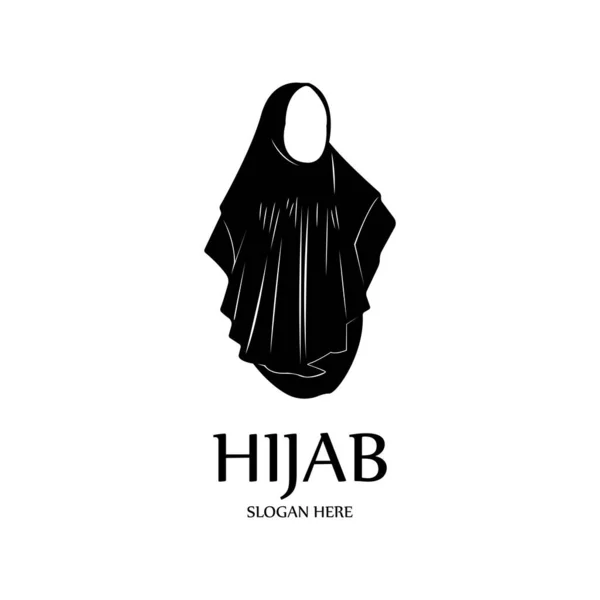 Hijab Mulheres Preto Ícones Vetor Silhueta App Vetor —  Vetores de Stock