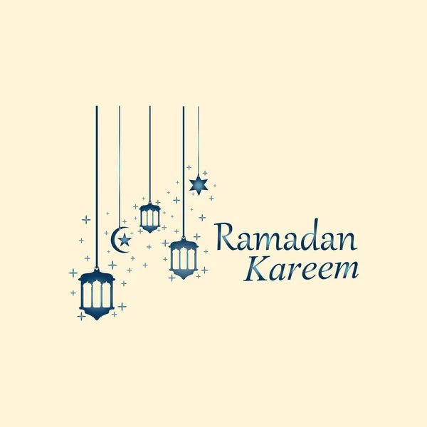 Appeso Lanterna Islamica Decorativo Ramadan Kareem Sfondo — Vettoriale Stock