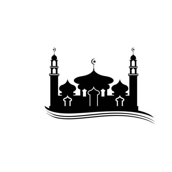 Moschea Icona Vettore Illustrazione Modello Design — Vettoriale Stock