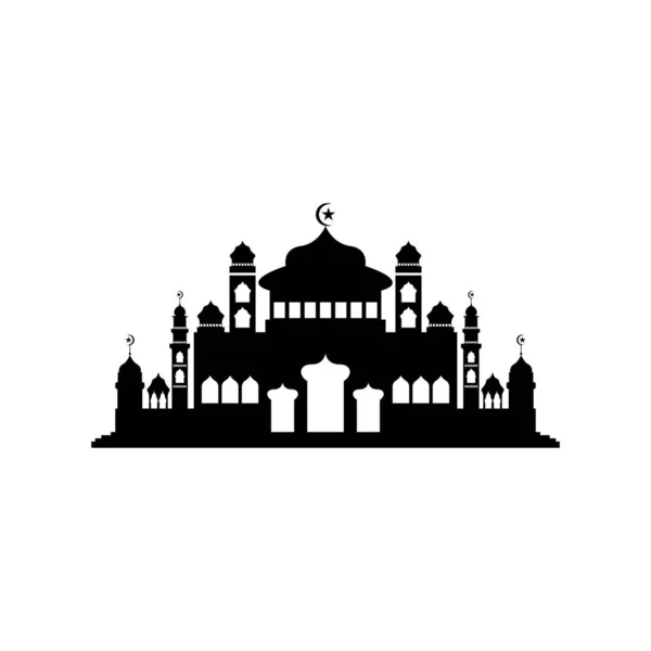 Templat Desain Vektor Ikon Masjid Illustration - Stok Vektor