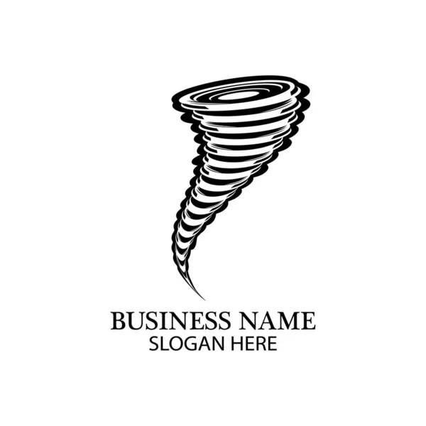 Logo Tornado Simbolo Vettoriale Illustrazione Design — Vettoriale Stock