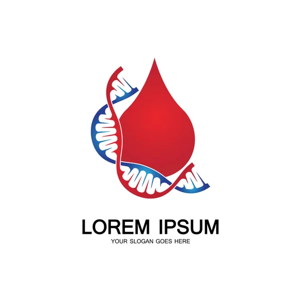 Blood DNA genetic icon sign logo