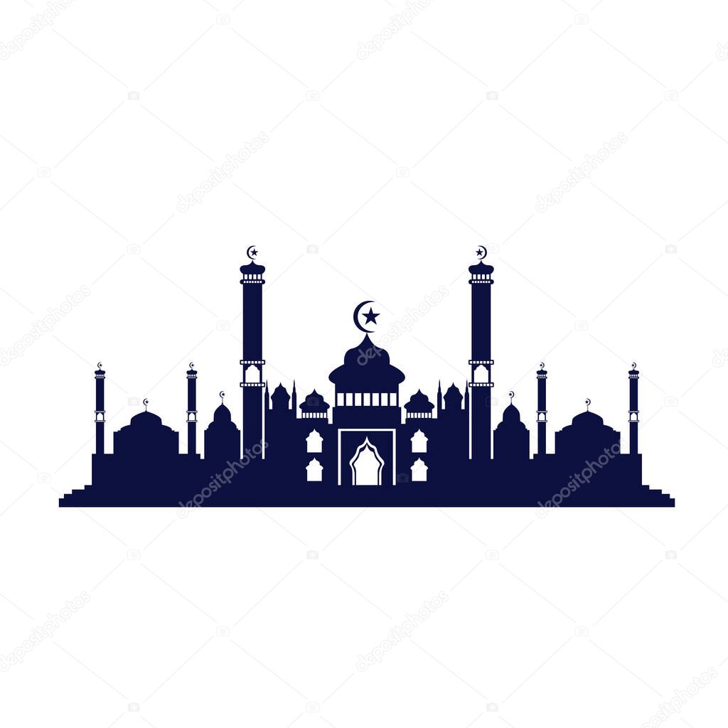 Mosque icon vector Illustration design template