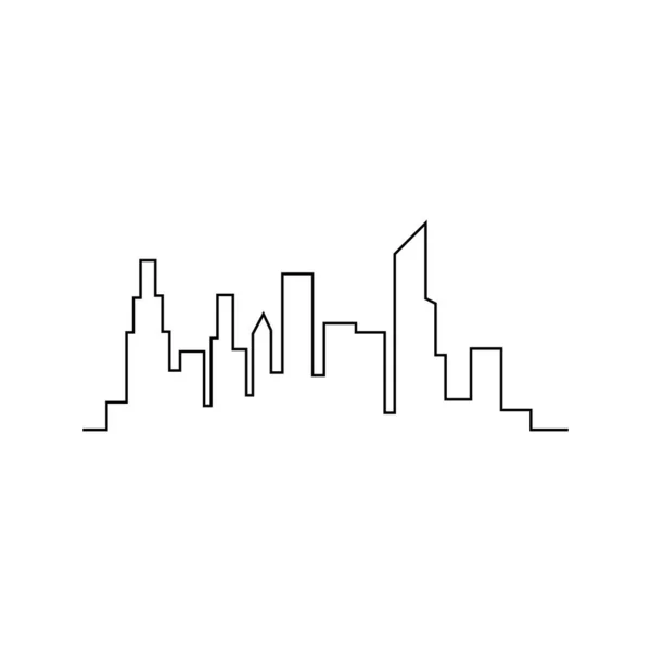 Сучасне Місто Горизонті Силует Города Векторна Ілюстрація — стоковий вектор