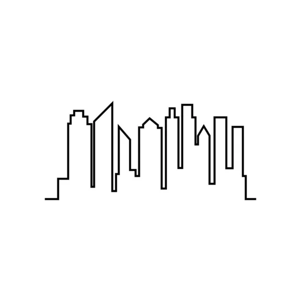 Сучасне Місто Горизонті Силует Города Векторна Ілюстрація — стоковий вектор