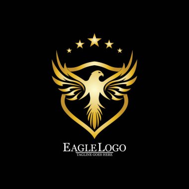 Kalkan logolu Altın Kartal