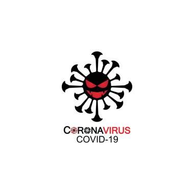 Virüs, koronavirüs, bakteri, mikrop ve mikrop beyaz arka planda izole edilmiş. Vektör Simgesi İllüstrasyonu