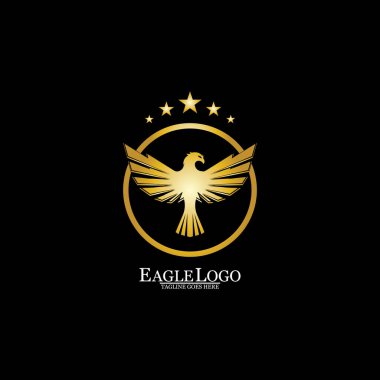 Daire çizimi olan altın kartal